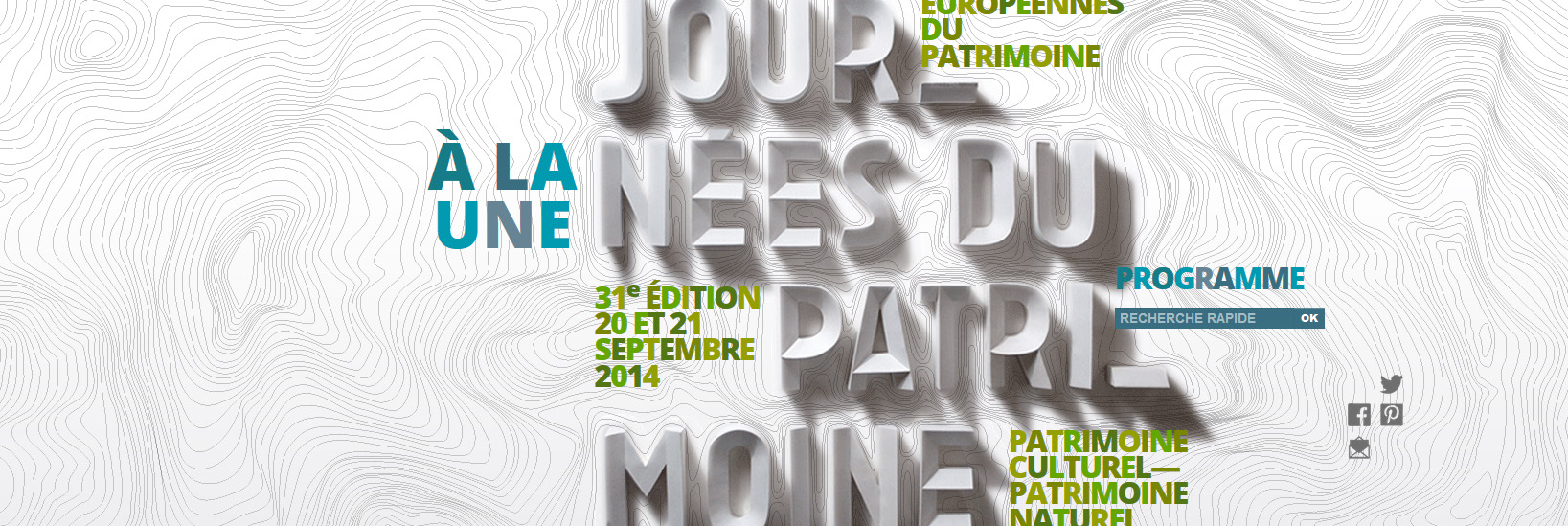 Journées européennes du patrimoine les 20 et 21 septembre 2014