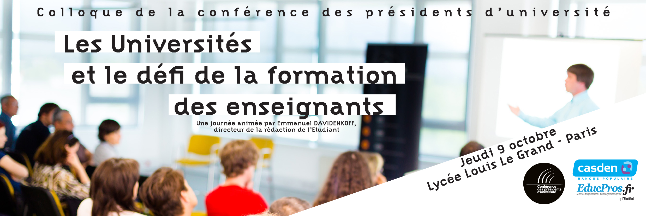 Colloque sur la formation des enseignants : les propositions de la CPU
