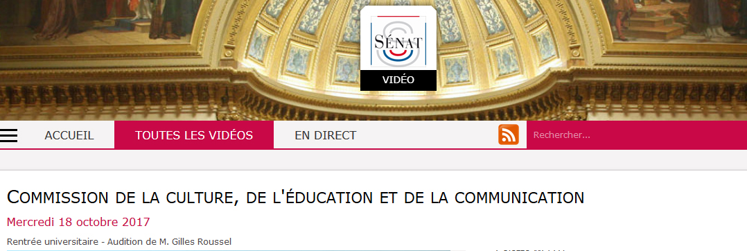 Rentrée universitaire : retour sur l’audition de Gilles Roussel au Sénat