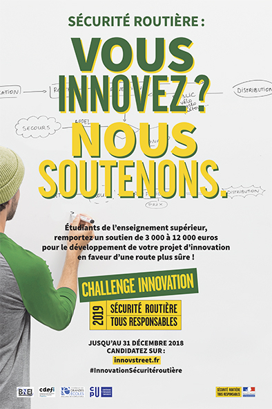 « Challenge innovation sécurité routière 2019 » : Innovez, nous soutenons