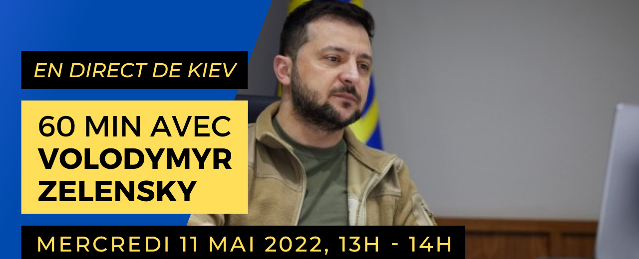 Le président ukrainien Volodymyr Zelensky s'adresse aux étudiants des universités françaises